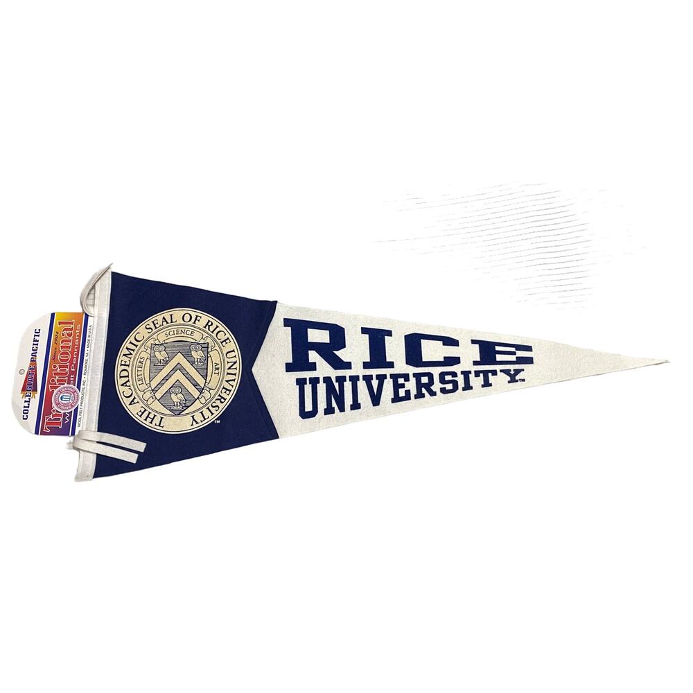 COPY - NWT Vtg Rice University Mini Felt Pennant from 1998